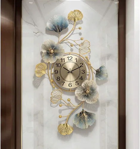 Vista 2 de RUVOO Reloj de pared, reloj de pared decorativo, movimiento de cuarzo, funciona con pilas, para el hogar, sala de estar, dormitorio, decoración