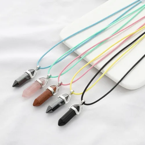 Vista 6 de 100 piezas de cordón encerado para collar con cierre, collar a granel, cuerda, pulsera, cuerdas para hacer joyas, colgantes, suministros