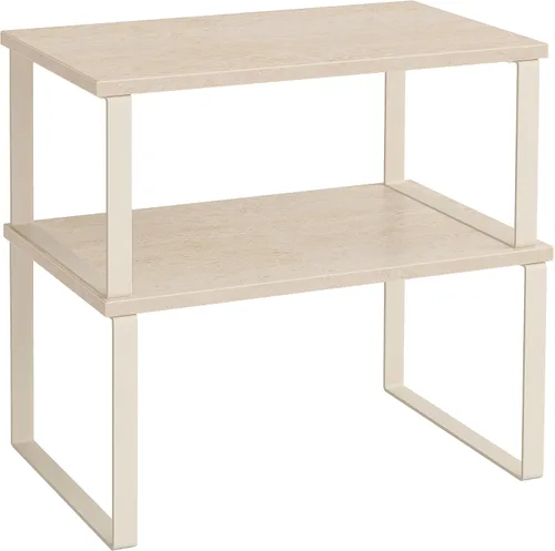 Vista 13 de SONGMICS Estante Organizador de Gabinete, Juego de 2 Estantes de Encimera de Cocina, Almacenamiento de Cocina, Estante de Especias, Apilable