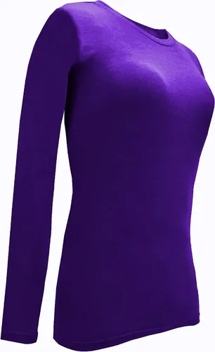 Vista 161 de Natural Uniforms Camiseta Under Scrub para mujer, cuello redondo, manga larga, paquete de 3, paquete múltiple de 3
