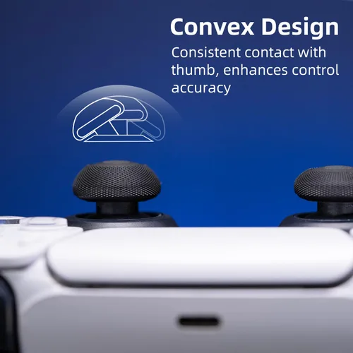 Vista 5 de Skull & Co. Juego de empuñaduras de pulgar convexas piel, tapa de joystick CQC analógica para Nintendo Switch Pro Controller y PS5PS4SlimPro