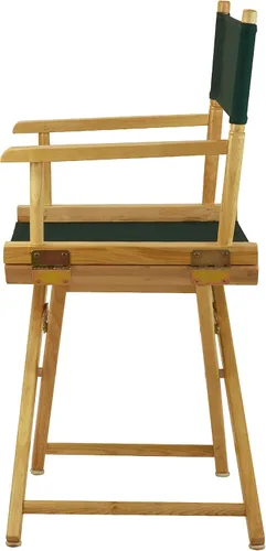 Vista 5 de Casual Home - Silla de director de 18.0 in, marco natural con lona verde cazador