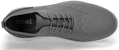 Vista 5 de Men's Casual Dress Oxfords Shoes Breathable Knit Leisure Fashion Sneakers Lightweight Comfortable Walking Shoes