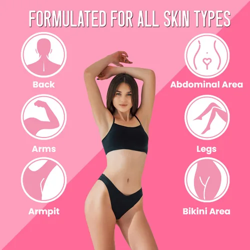 Vista 4 de Miss Cire Cuentas de cera dura azul, depilación sin dolor, no necesita tiras, bajo punto de fusión, consistencia similar al gel, para cara y cuerpo