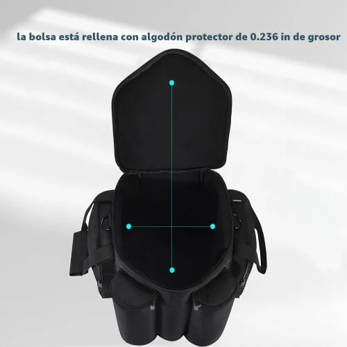 Vista 3 de Estuche de transporte Bolso portátil Estuche de viaje Compatible con Bose S1 Pro+ / S1 Pro Altavoz Bluetooth portátil y micrófono (Negro)
