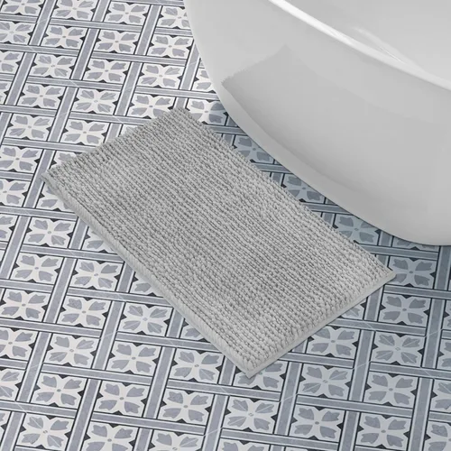Vista 52 de Laura Ashley - Juego de 2 tapetes de baño de chenilla suave, 20 x 34 pulgadas, color azul