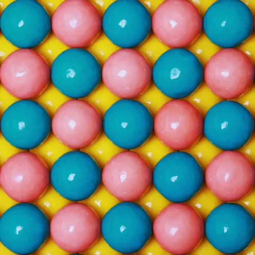 Vista 20 de Bolas de chicle en frasco - Bolas de chicle grandes de 1 pulgada - Goma de mascar sabor a arándano con burbujas - Goma para niños verde - Bolas