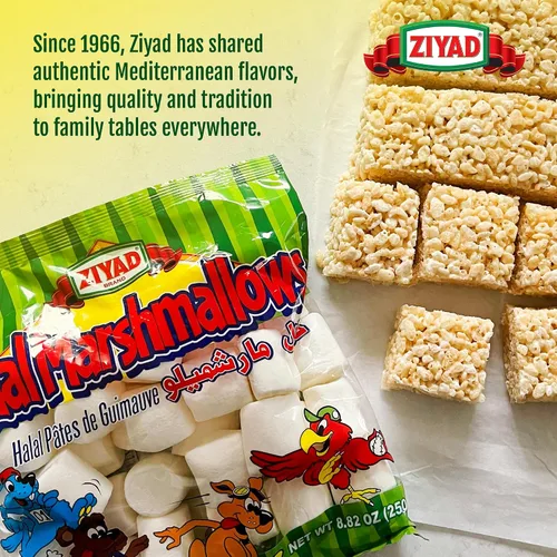 Vista 4 de Ziyad Malvaviscos grandes gourmet Halal, sin cerdo, sin huevos, sin lácteos, sin gluten, ¡perfectos para vacaciones y S'mores! 8.8 onzas