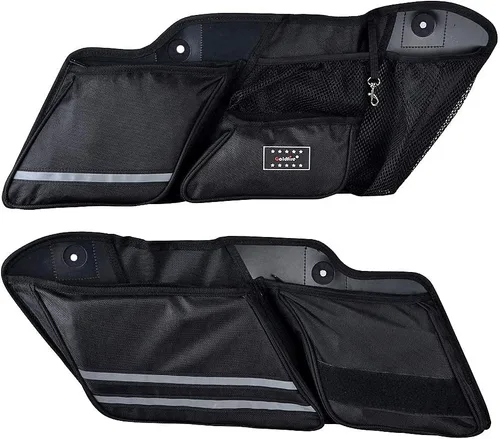 Vista 5 de Goldfire Organizador de alforjas Harley para bolsa de sillín Harley, organizador de herramientas lateral, bolsa de almacenamiento para Touring Road