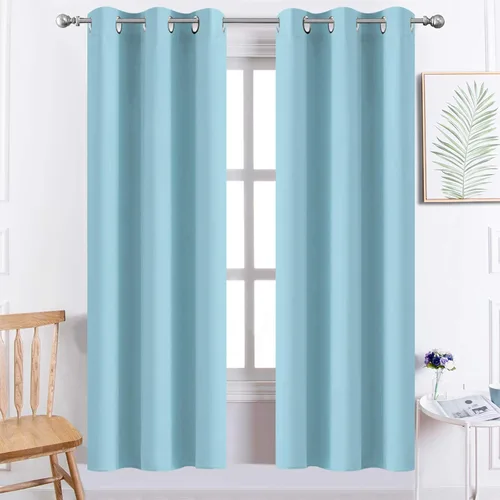 Vista 22 de Yakamok Cortinas opacas para dormitorio, aislamiento térmico, cortinas de oscurecimiento de habitación para sala de estar, juego de 2 paneles