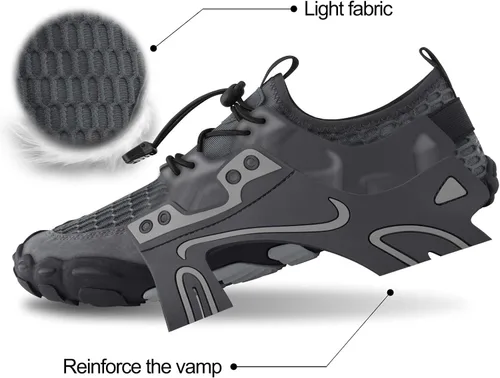Vista 4 de SEEKWAY - Zapatos acuáticos para hombre y mujer, secado rápido, para playa, natación, río, piscina, lago, senderismo, kayak, surfing