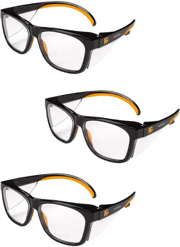 Vista 2 de Kleenguard Maverick Gafas de seguridad con escudos laterales integrados (3 pares)