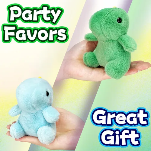 Vista 7 de Animales de peluche de dinosaurio para niñas y niños, mini llaveros de peluche para niños, juguete de peluche de dinosaurios, lindo animal