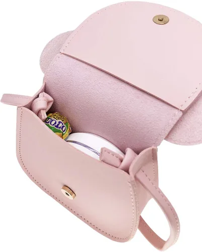 Vista 3 de Mini bolso cruzado de hombro para niñas pequeñas con lindo lazo de oreja de ratón