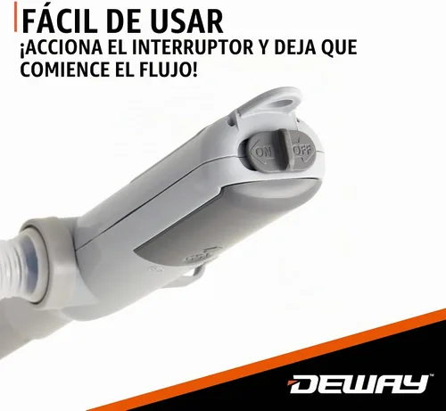 Vista 7 de Deway Bomba automática de transferencia de combustible con parada automática, funciona con batería AA, manguera extra larga de 39 pulgadas, bomba