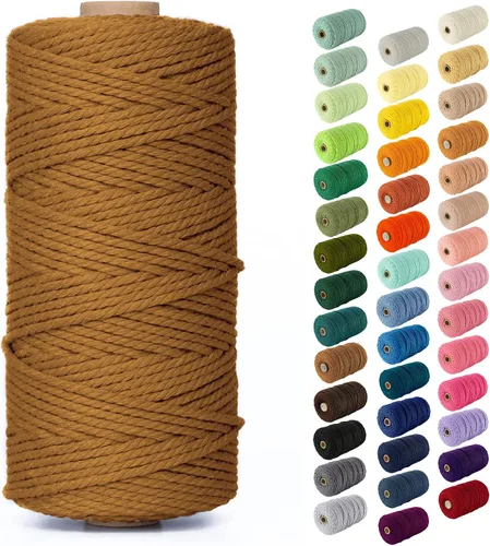 Vista 23 de Nook Theory Hilo de macramé de 3mm 109 yardas - Cuerda de macramé suave de 4mm, 5mm perfecta para nudos - Suministros de macramé para colgadores