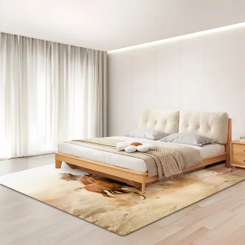 Vista 3 de Alfombra grande de 5 x 6 pies para dormitorio, sala de estar, habitación de los niños, decoración del hogar, alfombra antideslizante para correr