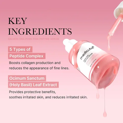 Vista 5 de medicube PDRN Peptide Serum Duo para rostro y ojos: suero de ojos con péptido PDRN y suero facial de ADN de salmón para piel radiante y regordeta