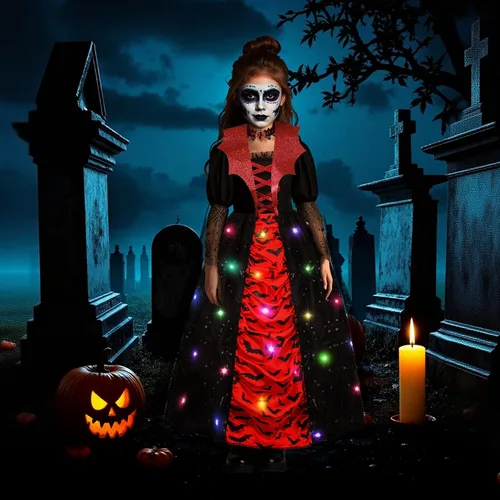 Vista 6 de Meland Disfraz de vampiro para niñas, disfraces de Halloween para niños de 4 a 14 años
