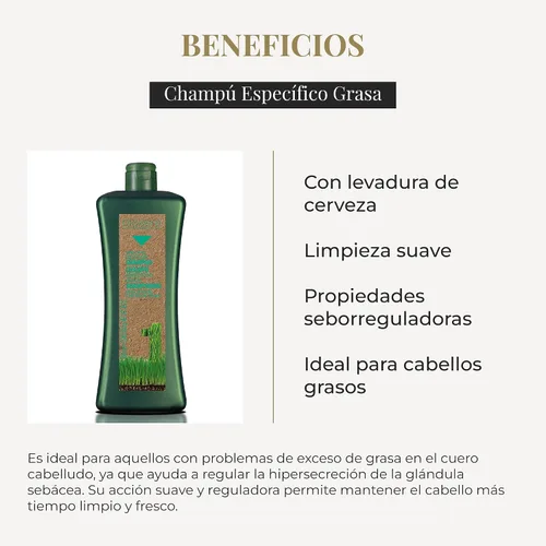 Vista 3 de Salerm Cosmetics Biokera Natura Champú Grasa Específica – 33.8 fl oz