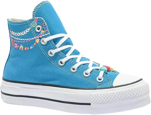 Vista 2 de Converse Chuck Taylor BlueEmbroidered Lift Sneakers Mujer Sz 7, Azul