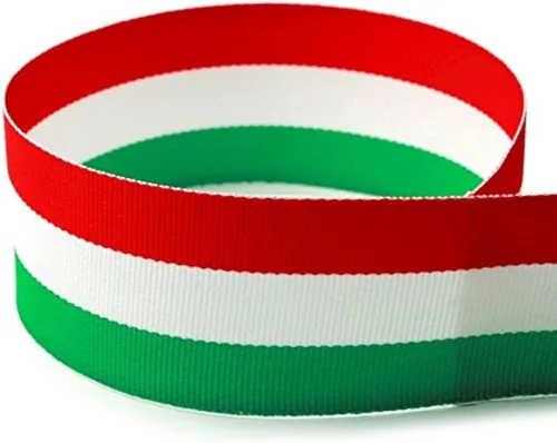 Vista 4 de Cinta de grogrén a rayas de bandera estadounidense de 1-3/8 pulgadas, 20 yardas, fabricada en Estados Unidos, (varios anchos y yardas disponibles)