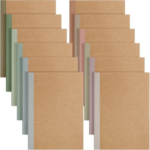 Vista 17 de Harloon A5 Composition Notebook Journals 8 x 5.75 in College Ruled Kraft Notebooks with Rainbow Spines Small Lined Composition Book for Office