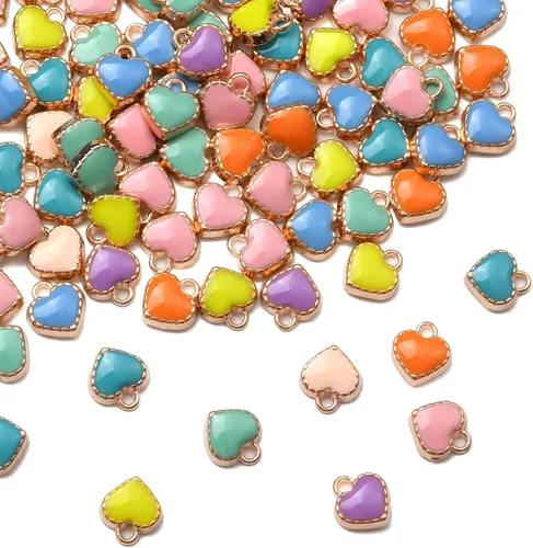 Vista 10 de DanLingJewelry Dijes esmaltados de formas surtidas para hacer pulseras, collares, joyas, Metal