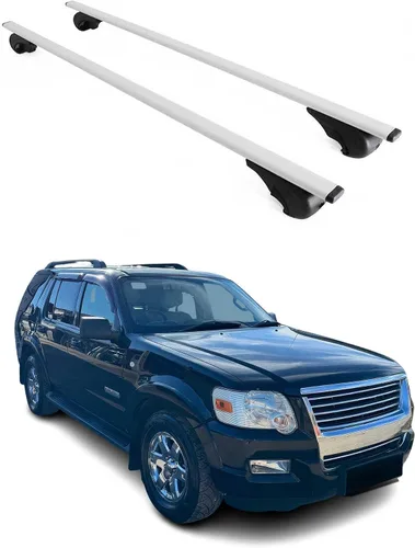 Vista 15 de OMAC Portaequipajes con cerradura para Ford Explorer Sport Trac 2001-10, antirrobo negro para viajes, kayak, canoa, surf, esquí, snowboard, camping
