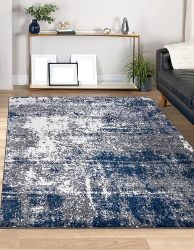 Vista 14 de Keen Home Design Alfombras de Área - 2x3 Que No Se Desprenden, Alfombras Abstractas para Cocina, Sala de Estar, Dormitorio, Comedor, Entrada Negro