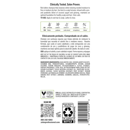 Vista 8 de Biotera Moisturizing Shampoo for Dry, Fine Hair - Lightweight Hydration with Coconut & Shea Butter, Restores & Nourishes Moisture, Enhances Shine &