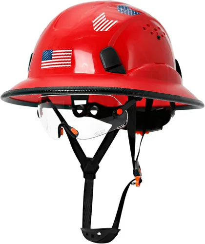 Vista 12 de Cascos De Construcción de ala completa Cascos de seguridad aprobados por OSHA con visera transparente - Casco de seguridad de construcción ventilado