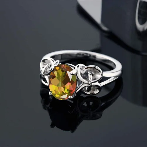 Vista 16 de Gem Stone King Anillo de compromiso ovalado con piedra natal para mujer, plata de ley 925, ovalado de 0.354 x 0.276 in, anillo de compromiso