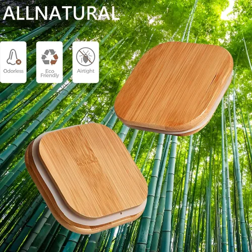 Vista 6 de Envases de almacenamiento de vidrio con tapas, tarro de almacenamiento de alimentos transparente con tapa de bambú sellada para fideos, harina