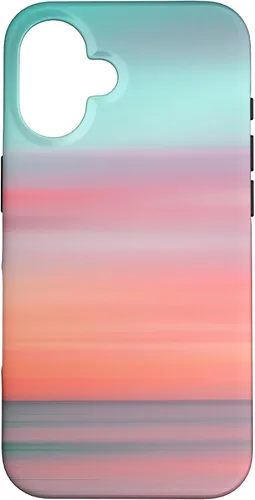 Vista 32 de Funda hawaiana para iPhone 17, diseño de playa tropical de Hawái, color azul melocotón