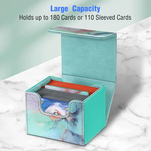 Vista 3 de CaseBot Caja de cartas compatible con MTG/TCG/CCG, funda magnética para tarjetas de juego de gran tamaño que se adapta a más de 180 tarjetas