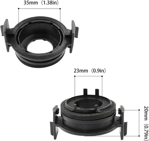 Vista 4 de H7 - Adaptador de bombilla LED para faros delanteros, soporte de base de bombilla compatible con B-M-W serie 3 E46, paquete de 2