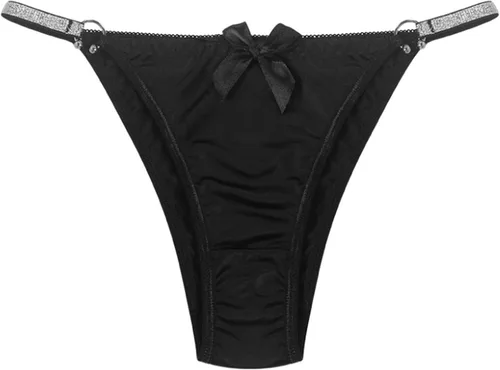 Vista 4 de Banamic Bragas de encaje para mujer, ropa interior sexy, tangas sin costuras