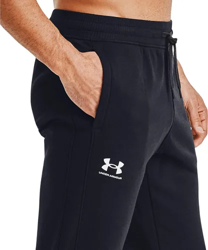 Vista 3 de Under Armour Pantalones deportivos Rival de mezcla de algodón para hombre color negro 1359030