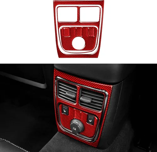 Vista 15 de Para 2011 2012 2013 2014 Dodge Charger Accesorios Consola central Aire Acondicionado Interruptor de Volumen Panel de Fibra de Carbono Pegatina