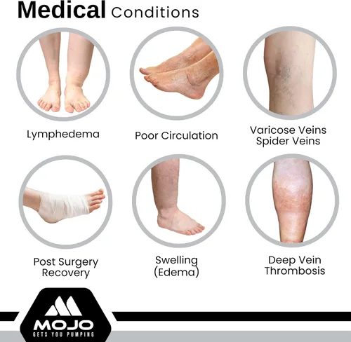 Vista 2 de Calcetines de compresión Mojo - Cómodo material Coolmax para recuperación y rendimiento. Calcetines de soporte médico - Soporte mediano, Medias