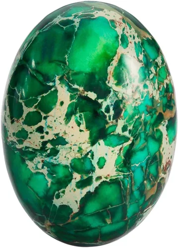 Vista 18 de rockcloud, piedras ovales semi-preciosas de sedimento marino (Jaspe del Mar) para hacer joyas