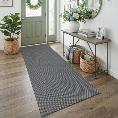 Vista 36 de EARTHALL Alfombra tejida de 2 x 3 pies, lavable para entrada, alfombra trenzada antideslizante, alfombra para puerta interior y exterior, alfombra