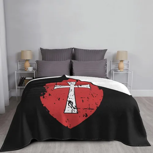 Vista 7 de Crusader Knights Templar Cross - Manta térmica, ligera, súper suave y cálida para todas las estaciones, para sofás