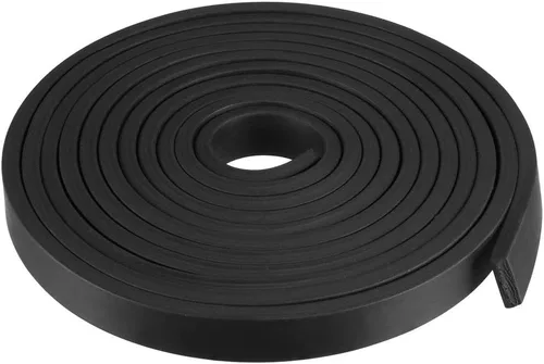 Vista 72 de uxcell Tira de sello de goma rectangular maciza, 0.197 in de ancho, 0.118 in de grosor, 3.3 ft de largo, color negro