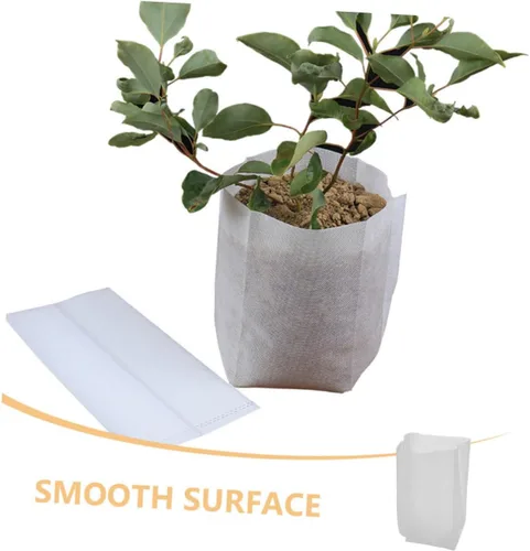 Vista 3 de 200pcs Non-Woven Planting Bags Garden Vegetable Container Grow Bags 9x12cm Thickened Biodegradable Nursery Fabric Pots for Seedling Cultivation