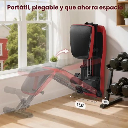 Vista 6 de FLYBIRD Adjustable Weight Bench, Full Body Workout Bench for Home Garage Gym Strength Training, Incline Flat Decline for Sit Up Bench Press