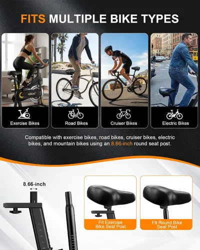 Vista 7 de Exercise Bikes for Home,Spin Bike with Adjustable Magnetic,Brake Pad Resistance Silent Belt Drive,350lbs/300lbs Weight Capacity &Upgraded Version