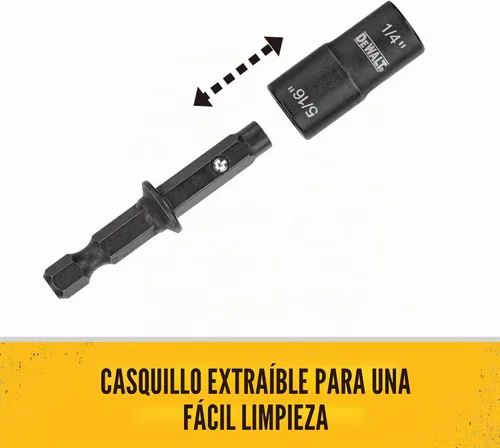 Vista 4 de DEWALT Destornillador de tuerca, doble extremo, 1/4 pulgadas + 5/16 pulgadas (DWADEND14516)