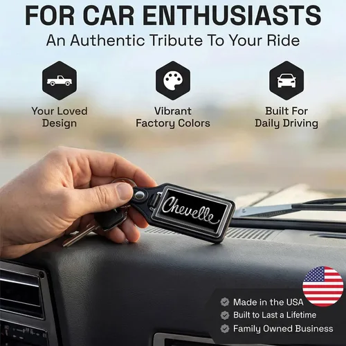 Vista 2 de Brotherhood Car Key Chain for Chevelle - Classic Models Keychain for Men and Women